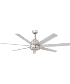 AZAR 60 csiszolt alumínium, matt nikkel mennyezeti ventilátor