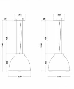 Kdesign - Páraelszívó K124-I T600 titanium sziget