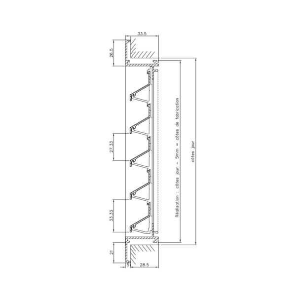 RENSON kültéri fehér fali rács 300x300mm - Image 2