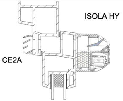 ISOLA-HY páratartalom szabályozású ablak légbevezető felépítése