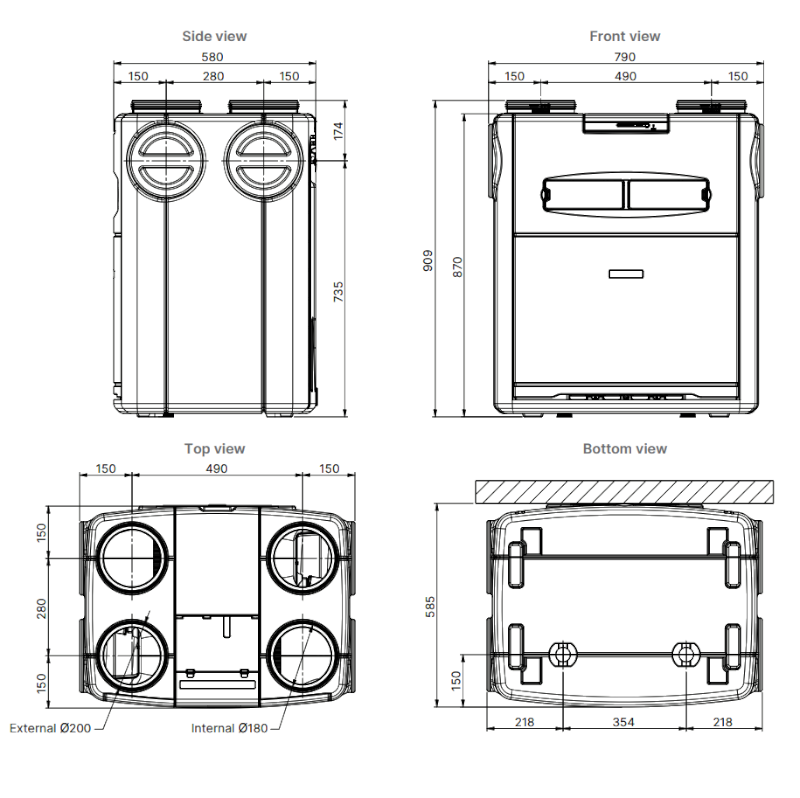 RENSON FLUX WALL hővisszanyerős szellőztető gép - Image 4